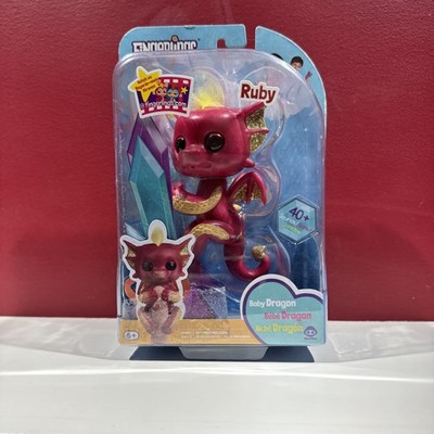 Fingerlings RUBY BABY DRAGON (exclusive Red with Gold Glitter) Interactive Toy