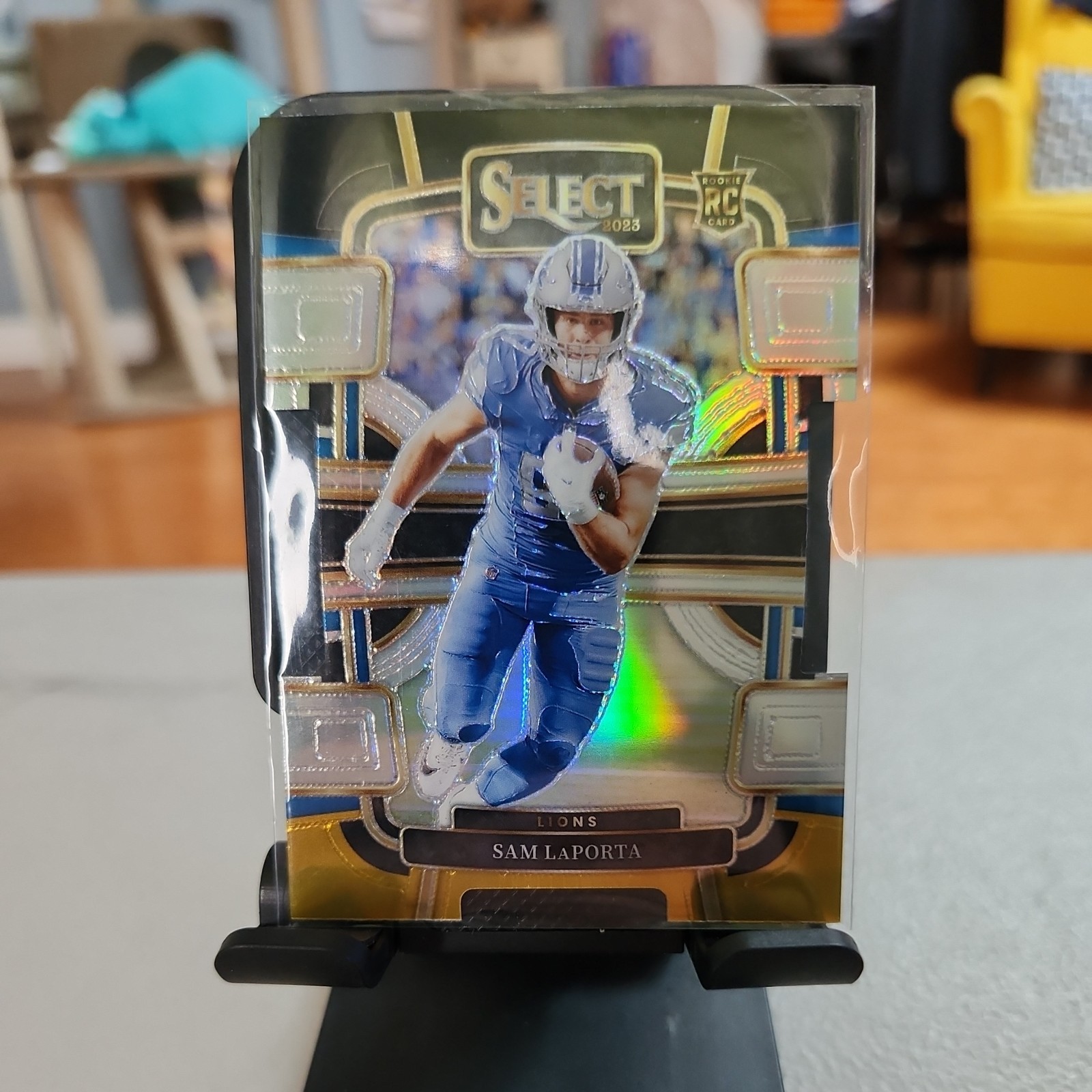 2023 Panini Select - Concourse Sam LaPorta #35 Black & Gold Prizm Die-Cut (RC)