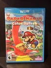 Paper Mario Color Splash (Nintendo Wii U, 2016) COMPLETE CIB Tested.