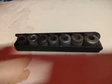 Vintage Indestro 9pc Hex Drive Small Bicycle  SAE Socket Set USA Made 1/4 - 7/16