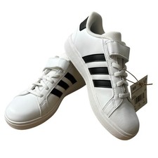 Adidas Kids Grand Court 2.0 EL C Black  White Shoes, Size 2.5 2 1/2, New