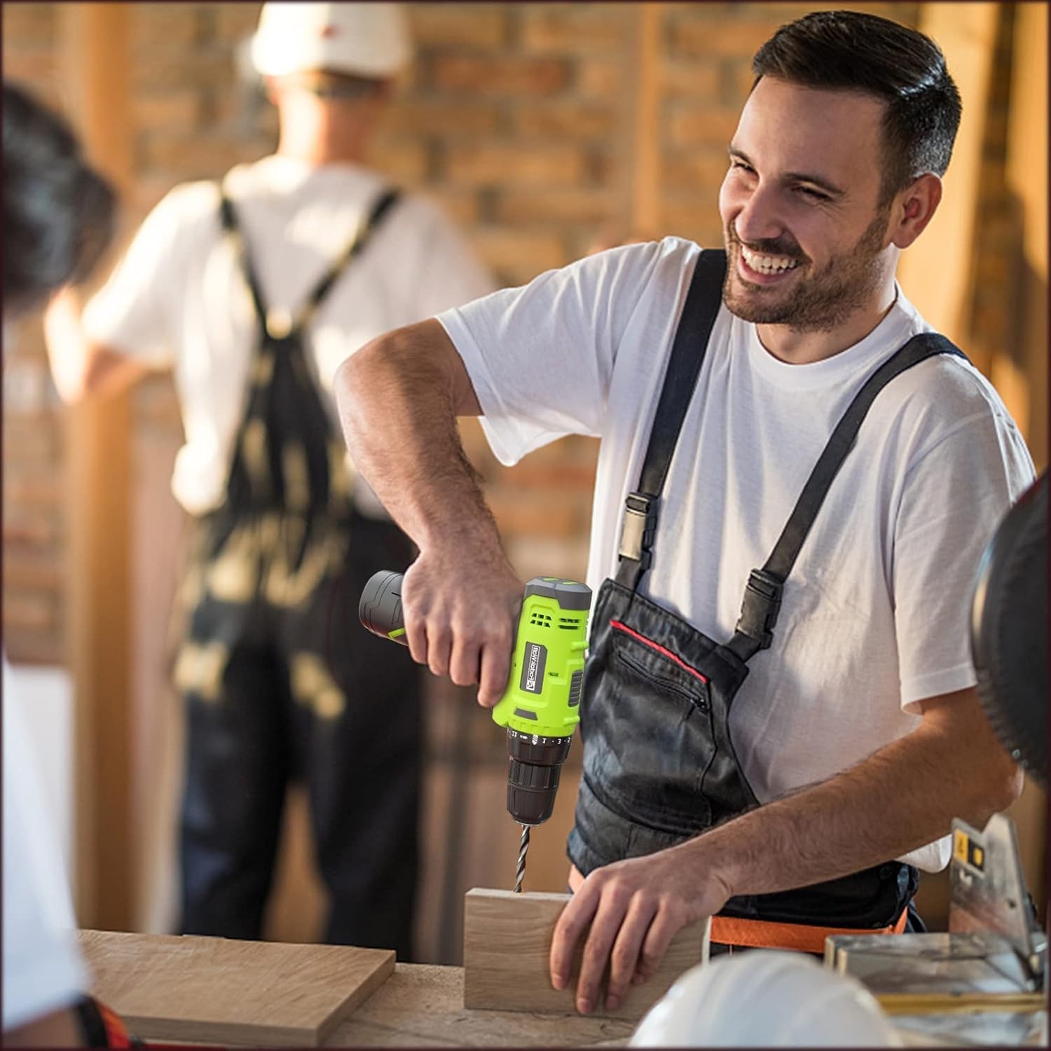 12V Cordless Drill Set with 180 in-lbs Torque, LED Light & Accessories - Green