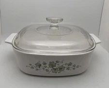 Corning Ware Callaway Ivey 2 L Casserole Dish A-2-B w/ A-9-C Pyrex Lid