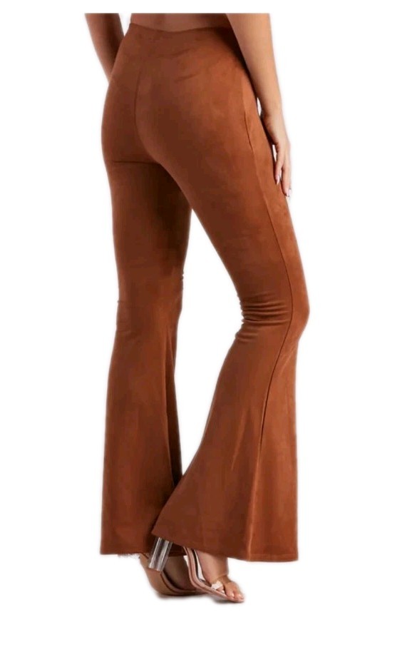 Womens Pants Faux Suede Bell Bottoms SPANX 20323R Faux Suede Flare