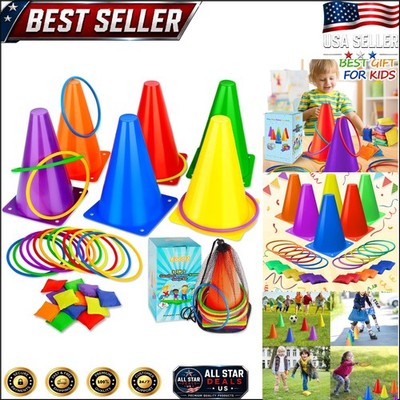 Ultimate 3 in 1 Carnival Game Set - Outdoor Fun with Soft Plastic Equipment