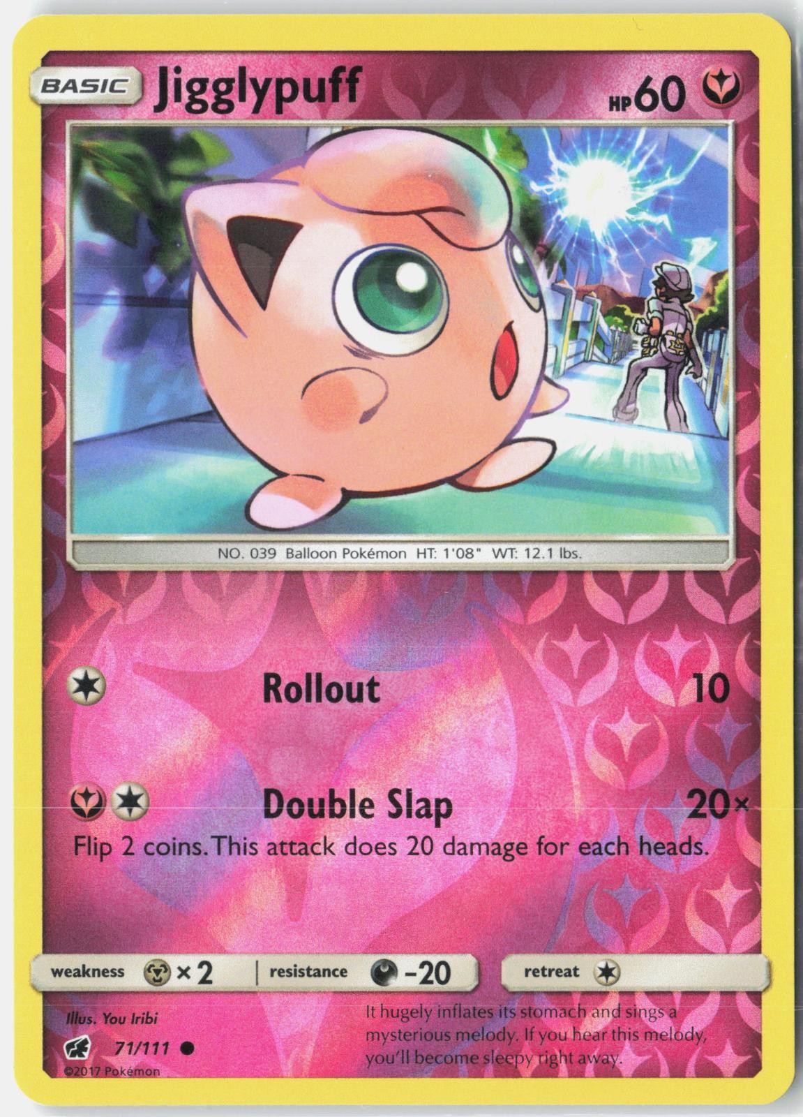 Jigglypuff 71/111 Common Crimson Invasion Pokemon Reverse Holo Lightly Played