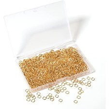 1000 Pcs 5mm Open Jump Rings Gold Plated Jump Rings for Jewelry Making