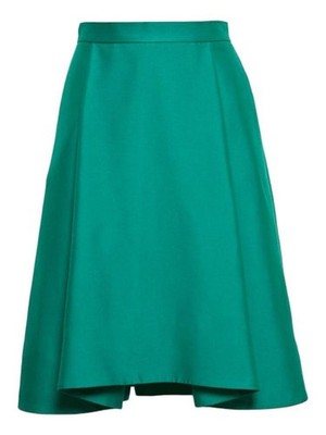 Osman London Damen Midirock UK 8 Grün Viskose Neu Mit Etikett