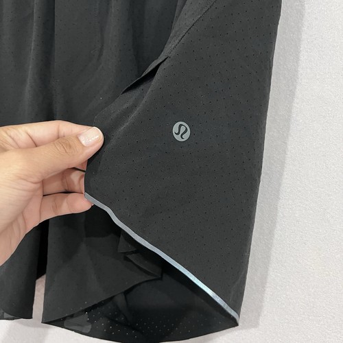 Lululemon Shorts Men Large Black Fast Free Lined Perforated Swift Fabric 6"insea - Picture 4 of 9