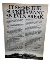 1970 Volvo Cars Vintage Magazine Print Ad It Seems the Suckers Want