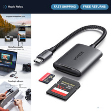 USB C SD Card Reader UHS-II Micro SD Reader for Fast Data Transfer, Compatible w