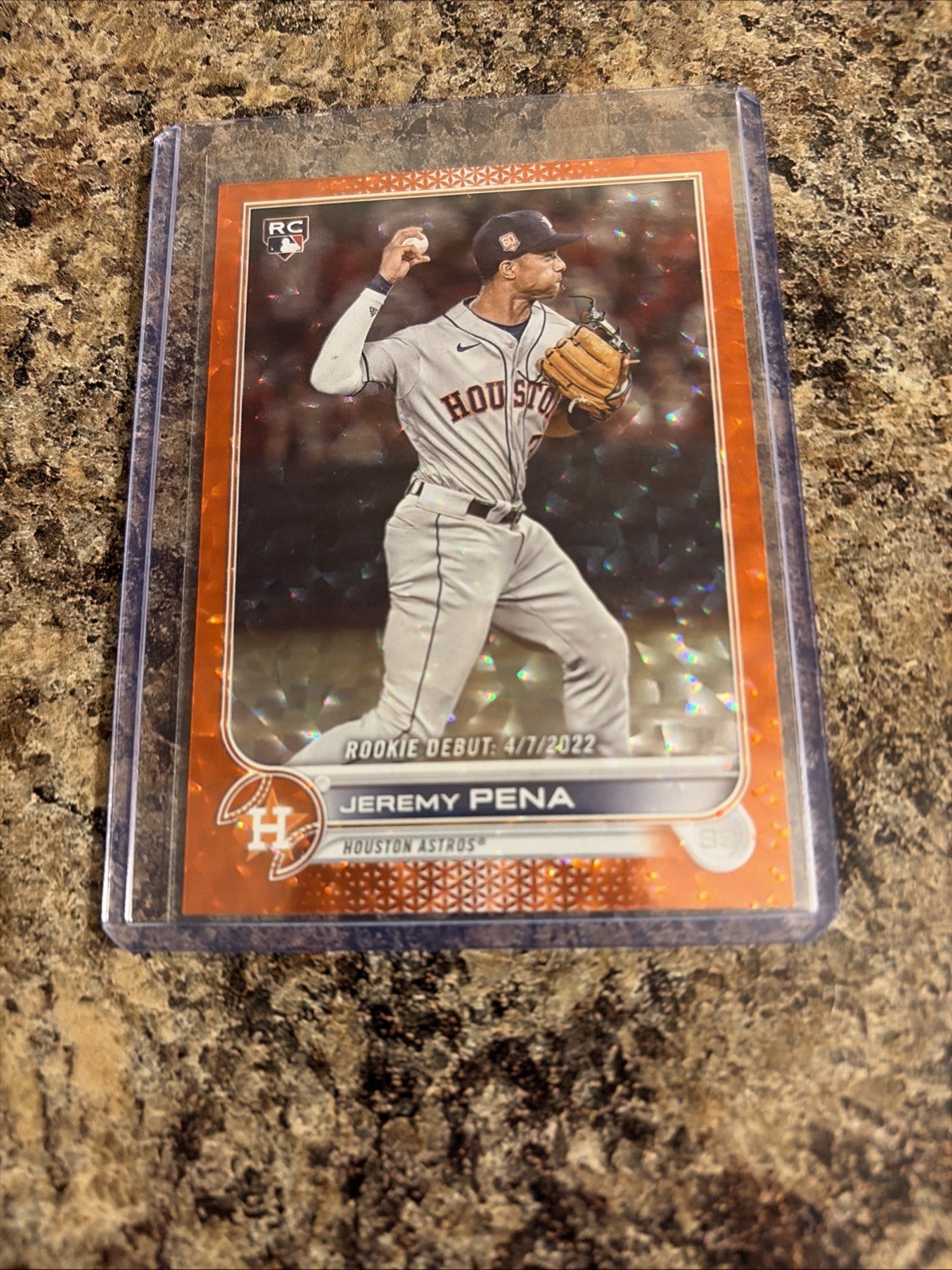 2022 Topps Update Series Rookie Debut Jeremy Pena #US276 Orange Foil /299 (RC)