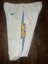 2020 LA Chargers Game Worn Used White Nike Pants