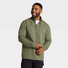 Men's Quilted Fleece 1/2 Zip Pullover Sweatshirt - All In Motion
