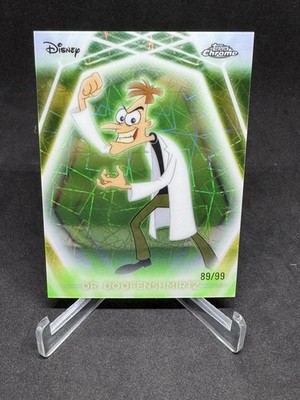 2026 Topps Disney Neon Dr. Doofenschmirtz Green Lazer Chrome Etch /99 CNE-4