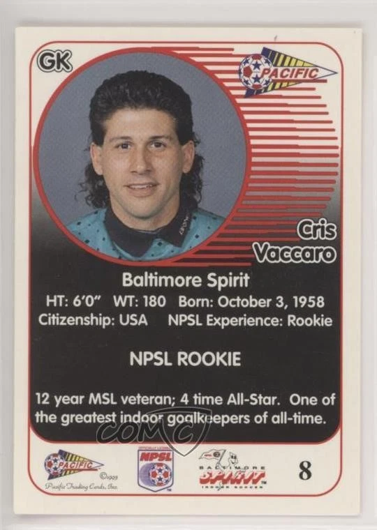 Pacific NPSL Cris Vaccaro 1993 #8 Foto 2 de 2