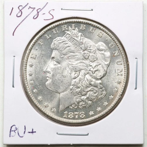 1878-S $1 Morgan Silver Dollar in BU+ Condition #6507
