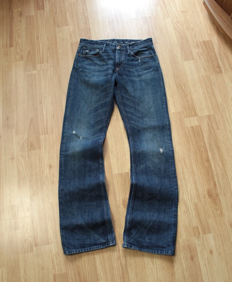 Pantalones de mezclilla Earnest cosidos vintage con ribete acampanado EE. UU. para hombre talla 32 Foto 4 de 4