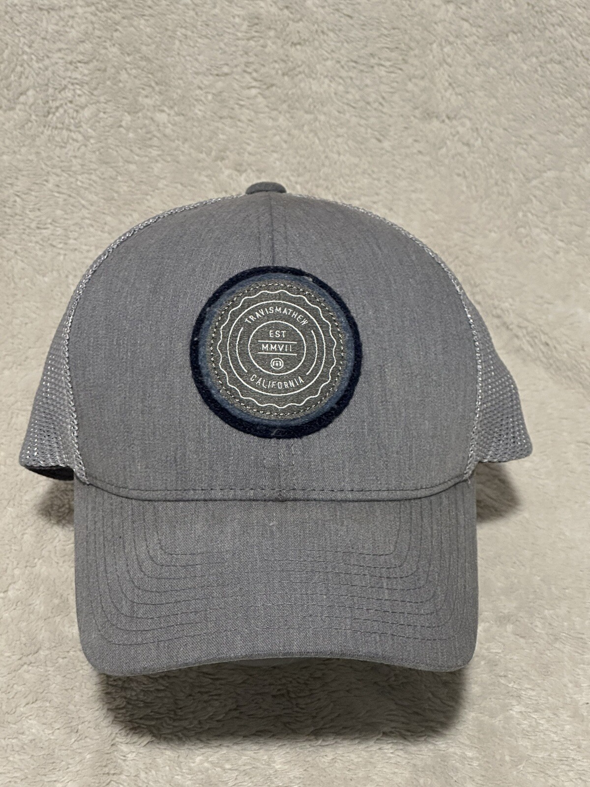 Travis Mathew The Patch Snapback Hat Heather Gray… - image 1