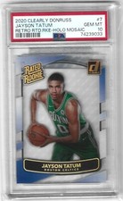 Jayson Tatum 2020-21 Clearly Donruss Case Hit Rated Rookie #7 Holo POP 4  PSA 10
