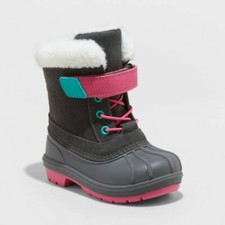 Toddler Girls' Journey Winter Boots -Cat  Jack- Gray  Pink, Size 5, NWT