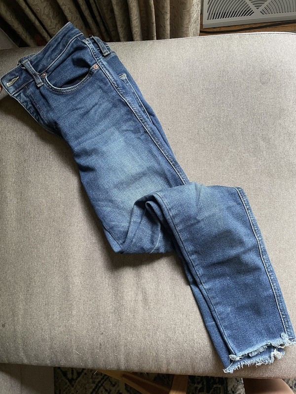 Free People Dark Blue Skinny Jeans Size 28