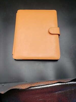 Rowallan Hand-made Fine Leather Pastel Orange iPad/Tablet Case