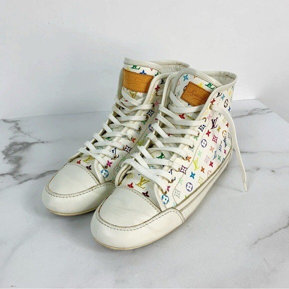 Louis Vuitton LV Monogram Rainbow Multicolor High Top Louis Vuitton LV Monogram Rainbow Multicolor High Top