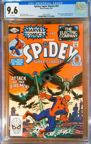 Spidey Super Stories #54  CGC Graded 9.6.  Marvel Comic And The Electric Company