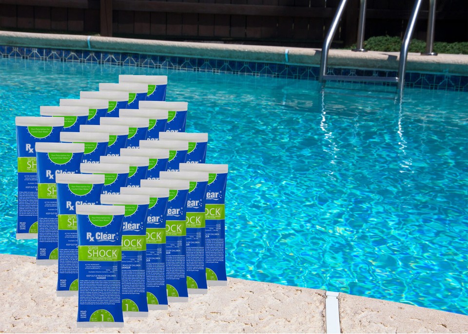 Calcium Hypochlorite Pool Shock Treatment - 1-Pound Bags 24-Pack For Swimming Pools
