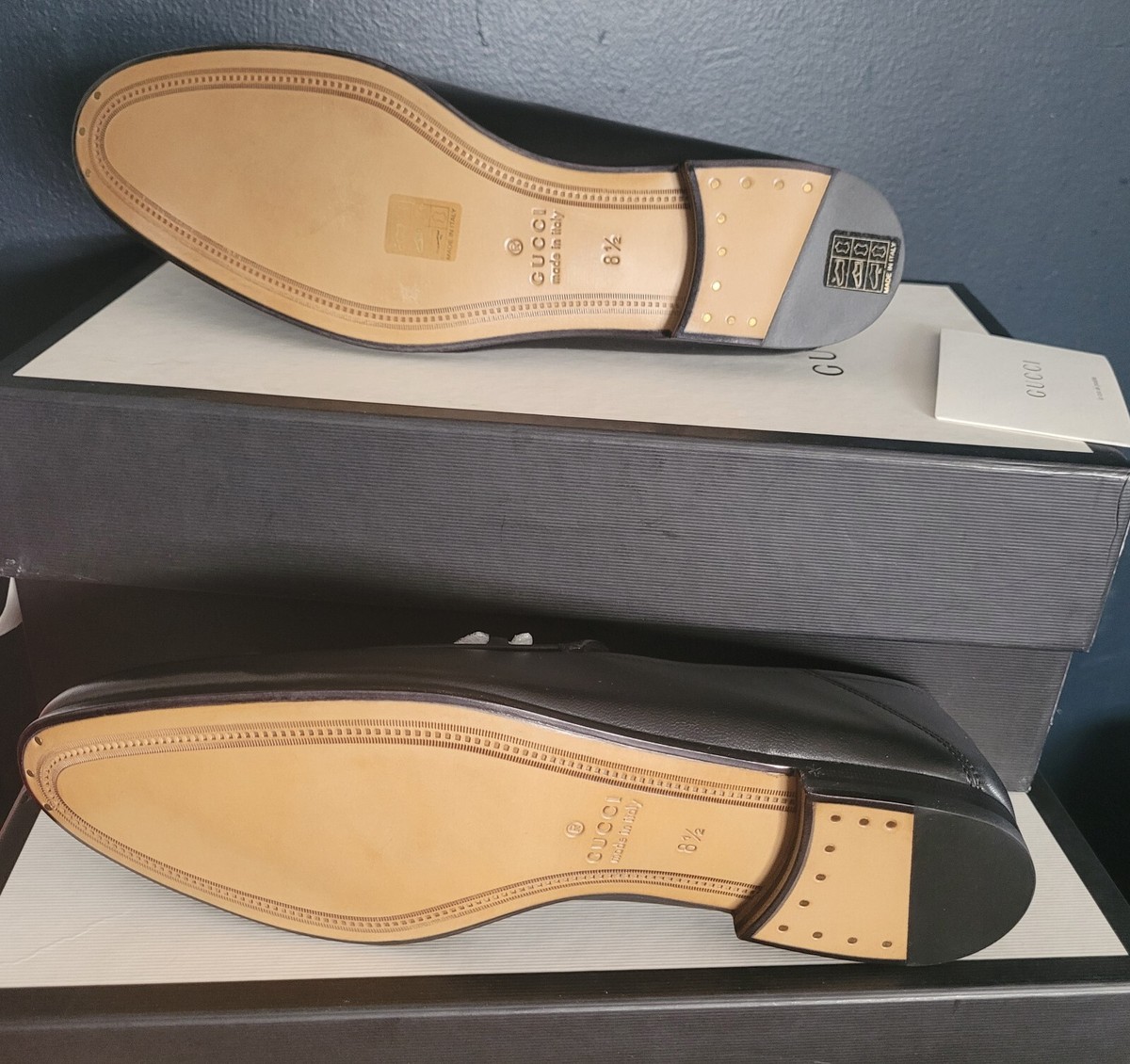 NEW GUCCI MEN'S AGNELLO PLONGE NERO SKULL HORSEBIT LOAFERS GUCCI 7