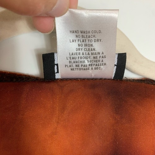 Y2K Bohemian Blouse Small Libra Bright Orange Brown Floral 90’s Whimsygoth - Foto 5 di 12