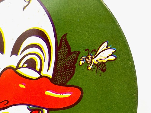 2 Vintage Tin Litho Clown Noisemakers Round Spinning 4" Kirchhof Metal Toy Co - Picture 4 of 8