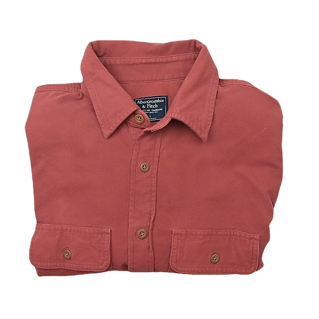 Abercrombie & Fitch Polyester Regular Size Casual Button-Down Shirts for Men