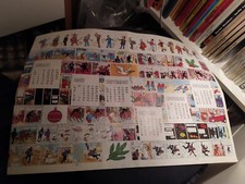 Tintin calendrier  2ème semestre 1981