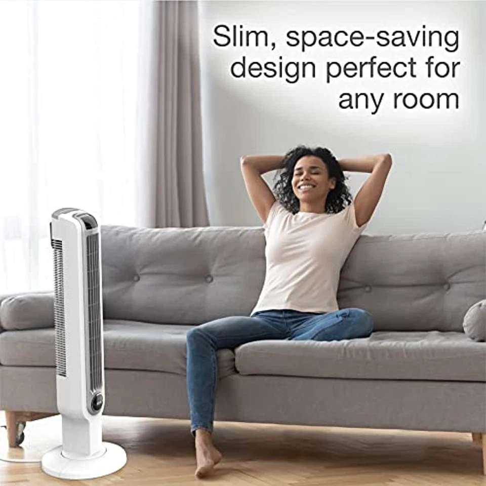 Lasko Lasko-36 Torre Control Remoto, 3 Velocidades, Blanco (2510) Ventiladores Hogares, 36 Foto 3 de 4