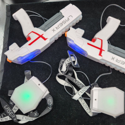Laser X Lazer Tag 2 Player Real Life Gaming Set Of Two Guns --- Lot 2820