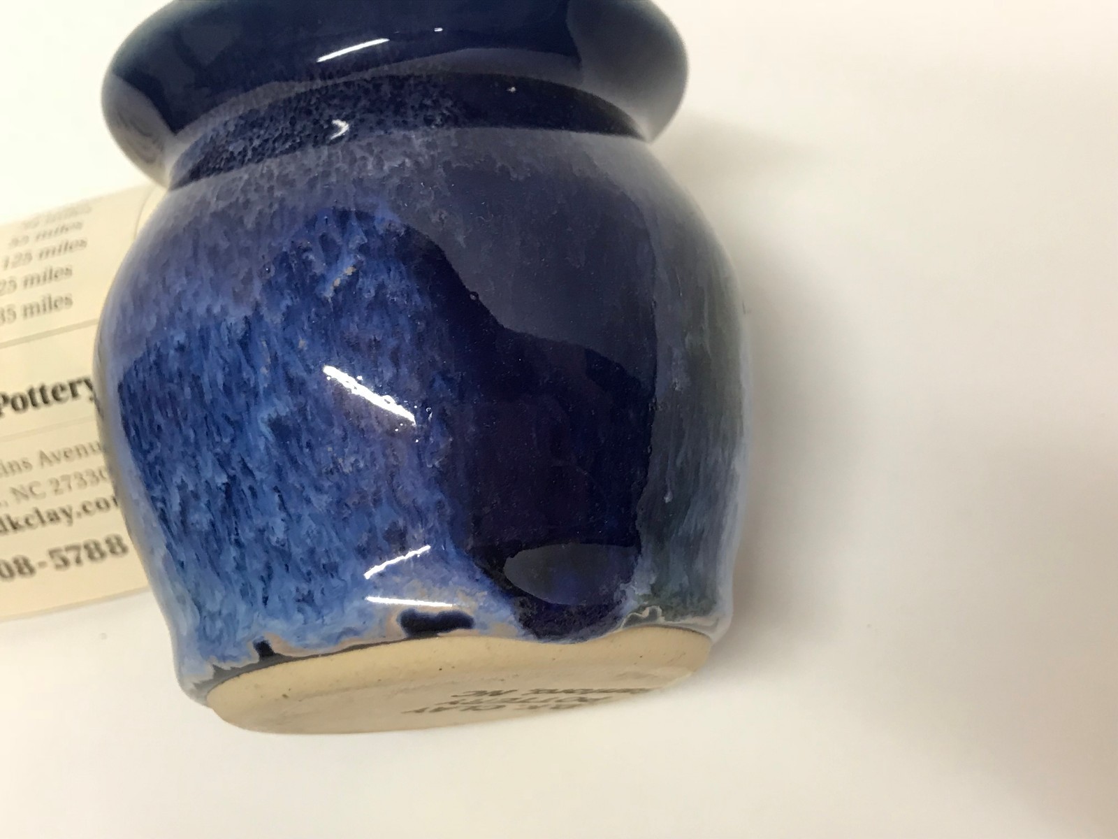 Vintage D. K. Clay Pottery Sanford NC Blue Drip Glaze eBay