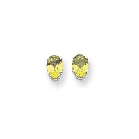 14k White Gold 7x5mm Oval Peridot Earrings. Gem Wt- 1.7ct on sale 14k White Gold 7x5mm Oval Peridot Earrings. Gem Wt- 1.7ct on sale