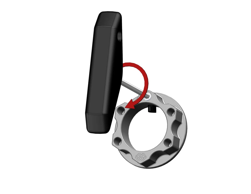 ACMA-25-10-B TOP YOKE NUT ACMA ALUMINUM 25X1 BLACK TRIUMPH DAYTONA 675 R 2011 - Immagine 2 di 2