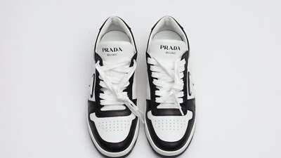 Prada Downtown Womens Sneakers Size 38.5/US 8.5 in White