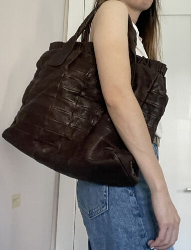 AUTHENTIC MIU MIU VINTAGE BROWN LEATHER BAG