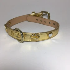 Dog Cat Pet Collar Punk Choker Rhinestones  Crowns Hearts  17.5”