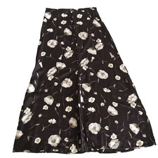 Vintage 90s Y2K Skirt 9 10 High Waist Floral Brown Boho Fairy Grunge Cottage USA
