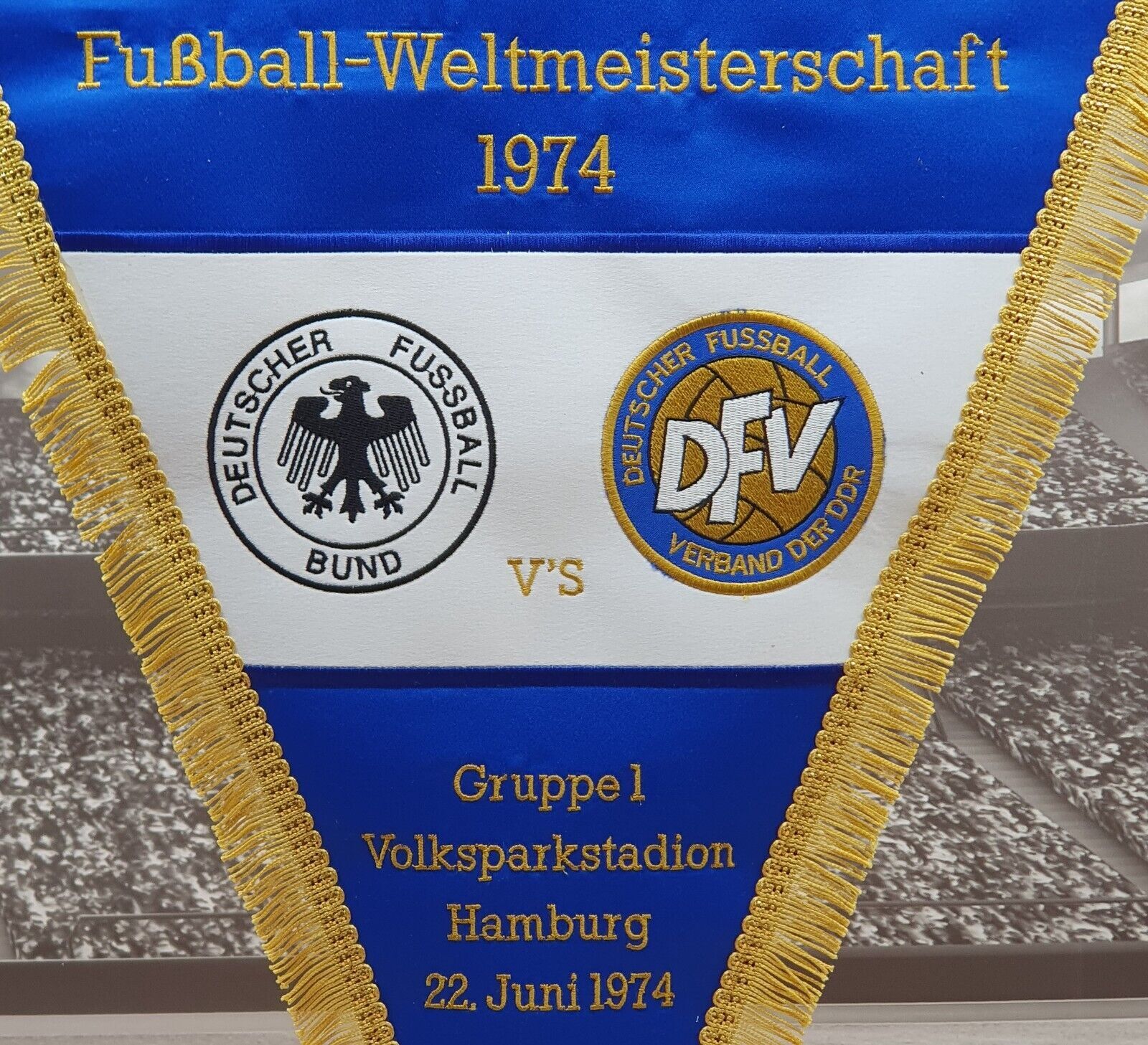 Billet Match Angleterre Vs Allemagne De L’Ouest – 1er Juin 1974 – Souvenir Vintage