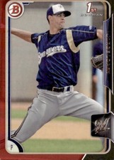 2015 BOWMAN PROSPECT 1ST RED MILWAUKEE BREWERS - JORGE LOPEZ #BP39