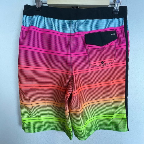 Hurley Phantom Boy's size 18/29 Rainbow Striped Board Shorts - Picture 4 of 8