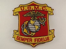 MARINE CORPS USMC SEMPER FIDELIS PATCH LOGO SEMPER FI BRAND NEW 3-1/4"