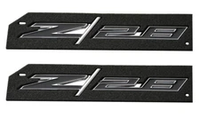 2x Z/28 Fender Emblem Badge Adhesive Nameplate For 2014-2020 Camaro Chrome Black