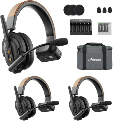 ACCSOON CoMo SE 1H2R 400m Full-Duplex Wireless Intercom Headset System 3-Person